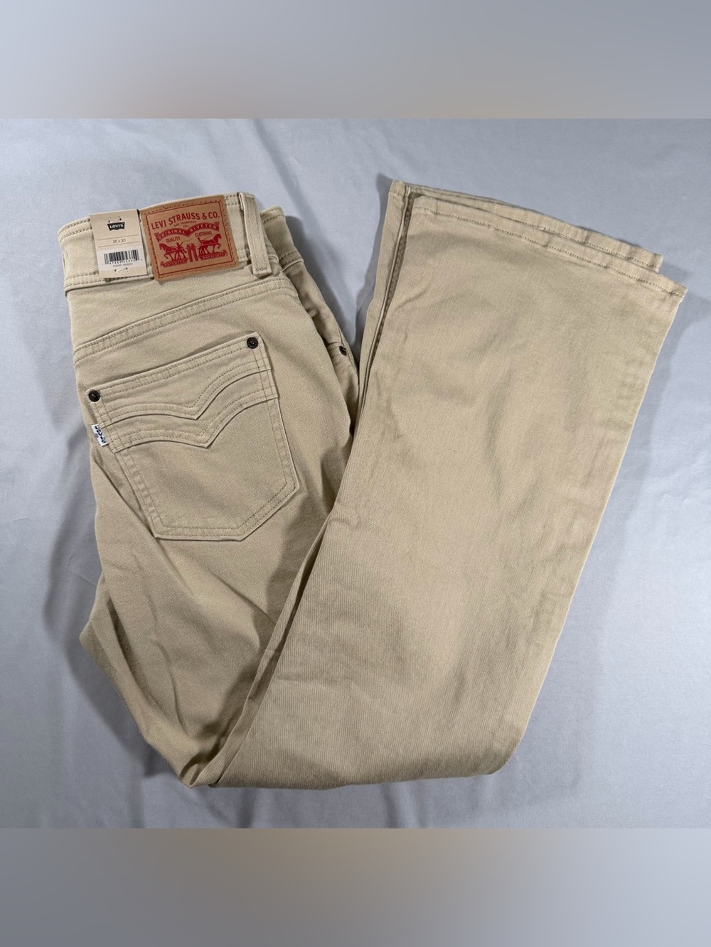 Levi's Women’s 726 High Rise Flare Western Jeans Size 30x30 Beige NWT